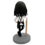 Niestandardowa mama szefa kuchni Bobblehead z wałkiem do ciasta