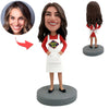 Niestandardowa figurka Bobblehead w fartuchu Super mama