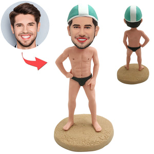 Niestandardowy męski bobblehead do pływania
