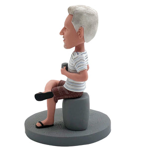 Niestandardowa figurka Bobblehead z napisem „NAJLEPSZY TATA EVER”