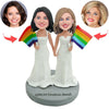 Niestandardowa figurka pary ślubnej LGBT