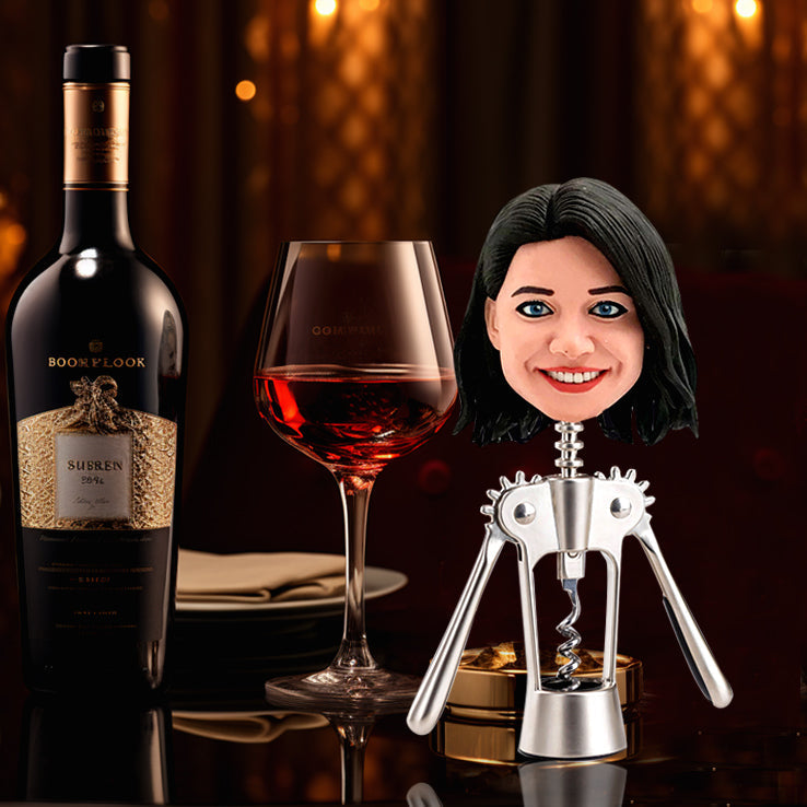 Niestandardowy otwieracz do wina Bobblehead Kobieca zabawna twarz