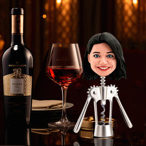 Niestandardowy otwieracz do wina Bobblehead Kobieca zabawna twarz