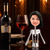 Niestandardowy otwieracz do wina Bobblehead Kobieca zabawna twarz