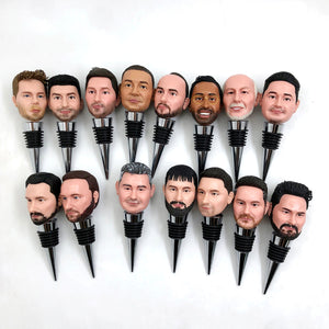 Spersonalizowane korki do butelek wina Niestandardowa figurka Bobblehead
