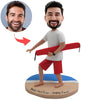 Niestandardowe wakacje Bobbleheada z tatą nad morzem