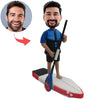 Niestandardowa sportowa figurka Bobblehead z deską wiosłową