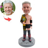 Niestandardowy mistrz boksu Bobblehead ze złotym pasem