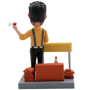 Bobblehead niestandardowy pracownik budowlany