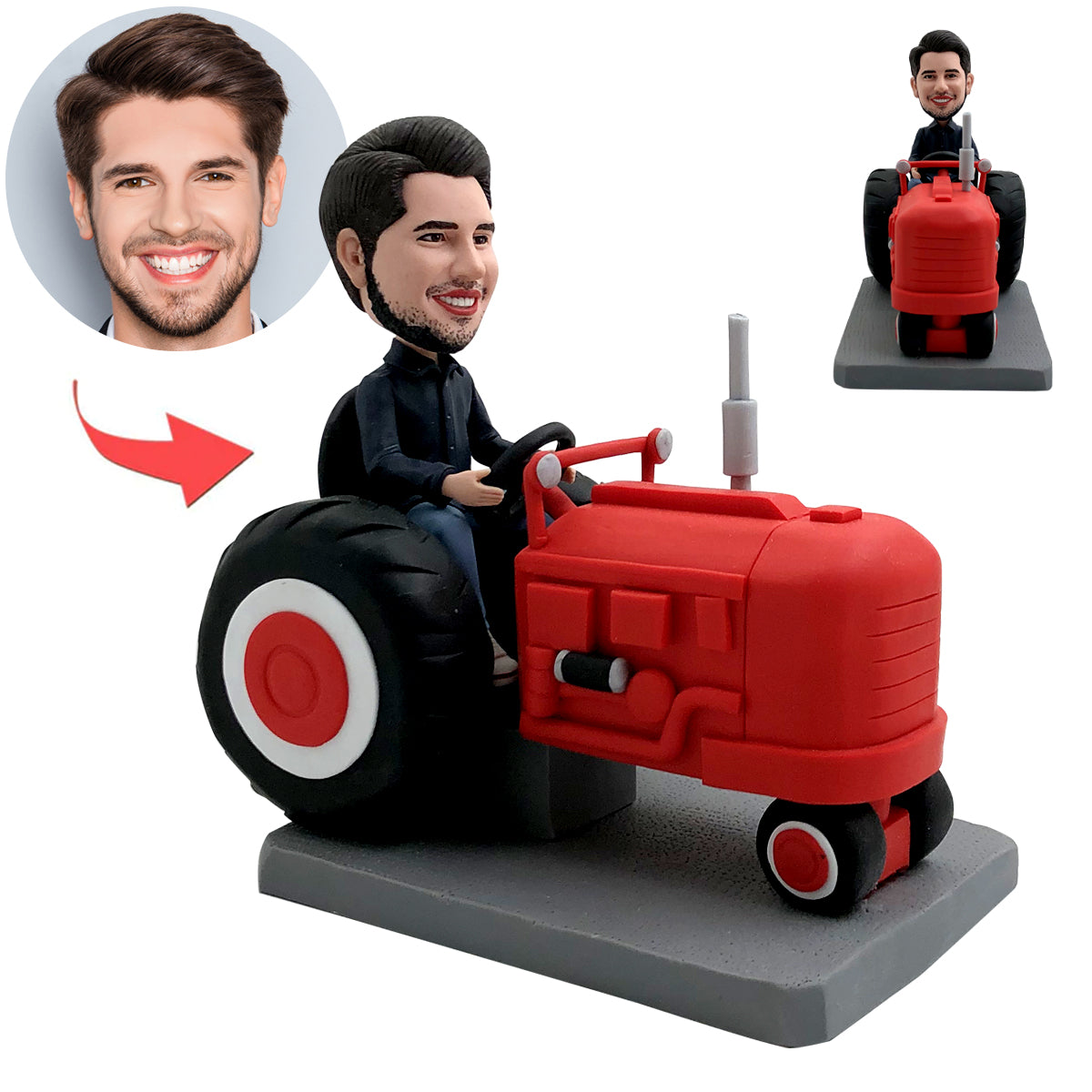 Niestandardowy Bobblehead z pojazdami rolniczymi