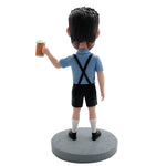 Spersonalizowany Bobblehead szczęśliwy picie piwa