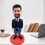 Niestandardowa figurka Bobblehead z wzorem kiltu i tartanu