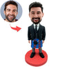Niestandardowa figurka Bobblehead z wzorem kiltu i tartanu