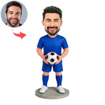 Torwart-Wackelkopffigur mit Fußball