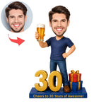 Personalizowana figurka bobblehead na 30. urodziny