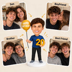 Personalizowana figurka z kiwającą się głową na 20. urodziny