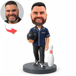 Spersonalizowany na zamówienie bobblehead do kręgli – prezent ze zdjęcia