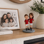 Personalizowana figurka bobblehead rodzeństwa – niestandardowa figurka brata i siostry ze zdjęcia