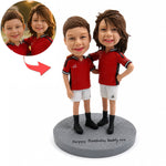Personalizowana figurka bobblehead rodzeństwa – niestandardowa figurka brata i siostry ze zdjęcia