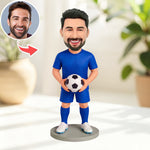 Torwart-Wackelkopffigur mit Fußball