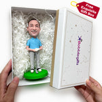 W pełni konfigurowalny pojedynczy samiec Bobblehead
