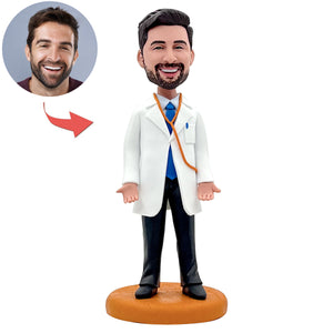 Niestandardowy wizytownik męski lekarz Bobblehead