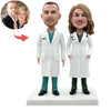 Niestandardowa figurka Bobblehead dla pary superlekarzy