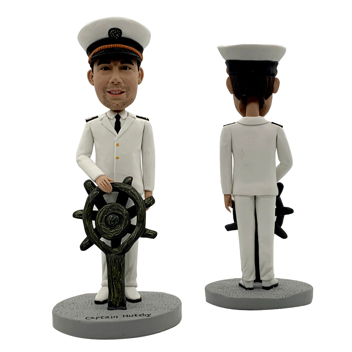 Niestandardowa lalka Kapitan Bobblehead ze sterem