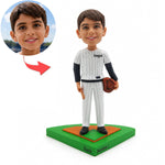 Personalizowany bobblehead baseballisty - personalizowana dziecięca figurka sportowa ze zdjęcia