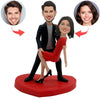 Niestandardowa para tańcząca Bobblehead - Walentynki
