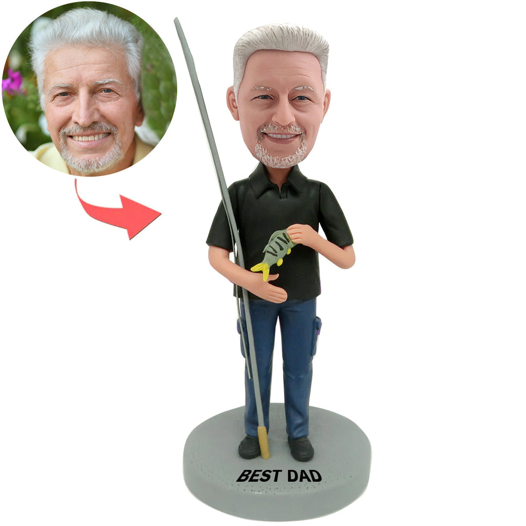 Prezent na Dzień Ojca – niestandardowy rybak Bobblehead