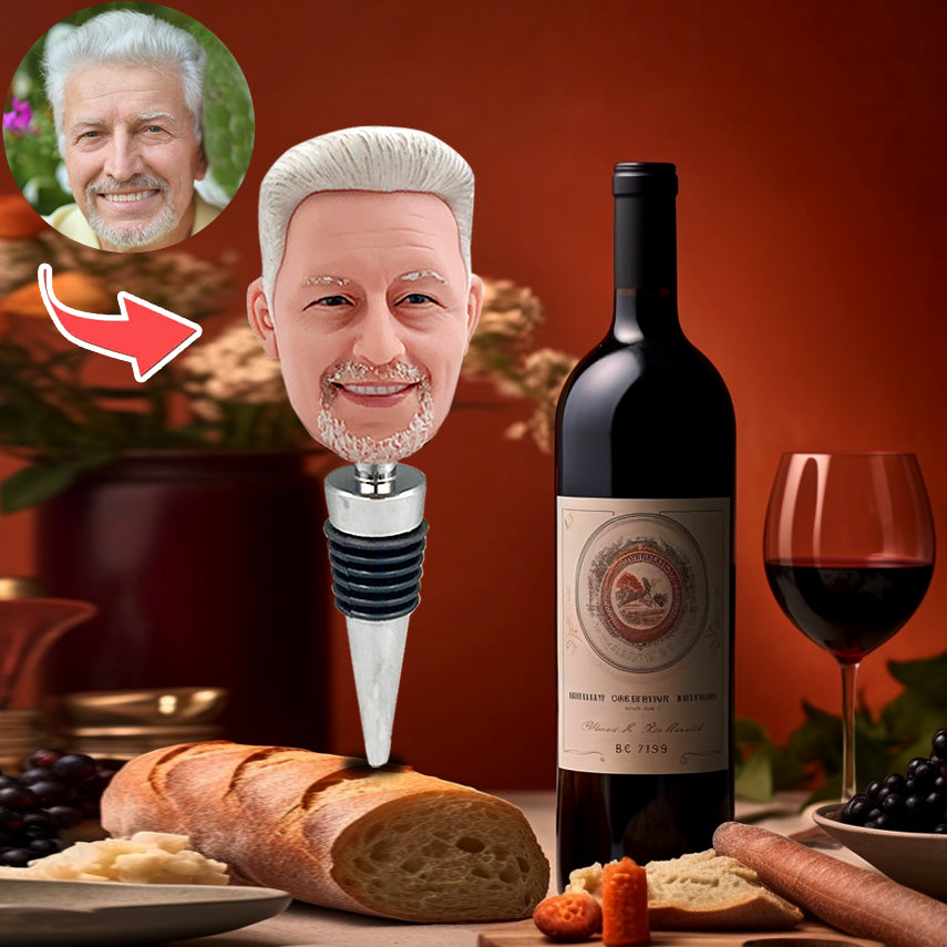 Spersonalizowane, niestandardowe korki do butelek wina Bobblehead