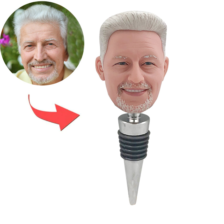 Spersonalizowane, niestandardowe korki do butelek wina Bobblehead