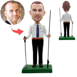 Gra w golfa Spersonalizowana lalka Bobble Head