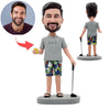 Spersonalizowana figurka Bobblehead dla taty golfowego