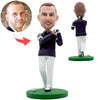 Szczęśliwy biznesmen w golfa Spersonalizowana figurka Bobblehead