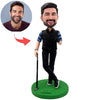Grający w golfa biznesmen Bobblehead