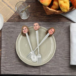 Personalizowany widelec i łyżka Bobblehead Family