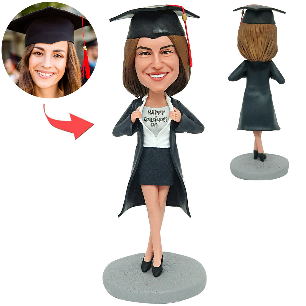 Niestandardowy Bobblehead - szczęśliwego ukończenia szkoły