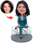 Niestandardowa NAJLEPSZA NA ŚWIECIE LADY BOSS lalka Bobblehead