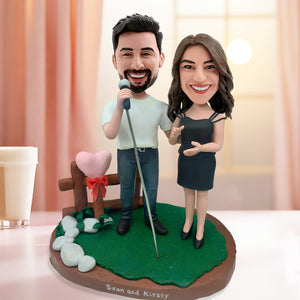 Niestandardowe śpiewające bobbleheady dla par
