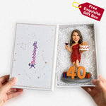 Personalizowana na 40. urodziny figurka z kiwającą się głową na zamówienie