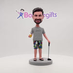 Spersonalizowana figurka Bobblehead dla taty golfowego