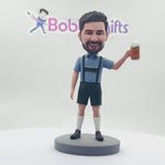 Spersonalizowany Bobblehead szczęśliwy picie piwa