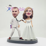 Topper na tort weselny Wyjdź za mąż na zamówienie Bobblehead