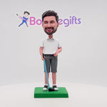 Niestandardowa odzież sportowa Bobblehead Golf Business Man