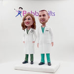 Niestandardowa figurka Bobblehead dla pary superlekarzy