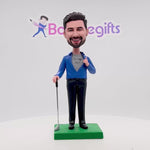 Biznesowy golfista Spersonalizowana figurka Bobblehead
