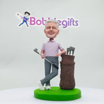 Pomysł na prezent na Dzień Ojca – niestandardowa figurka Bobblehead z torbą golfową