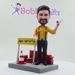 Bobblehead niestandardowy pracownik budowlany